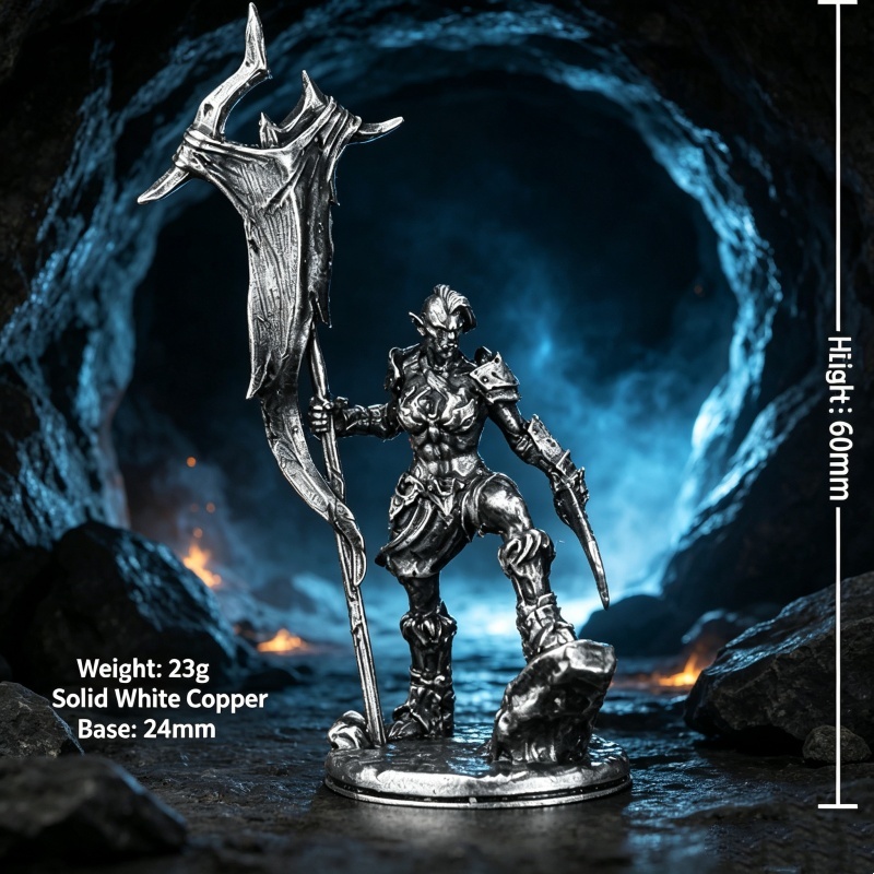 Gaming Console Mini - Mini Statuetta in Metallo Guerriero Orco,