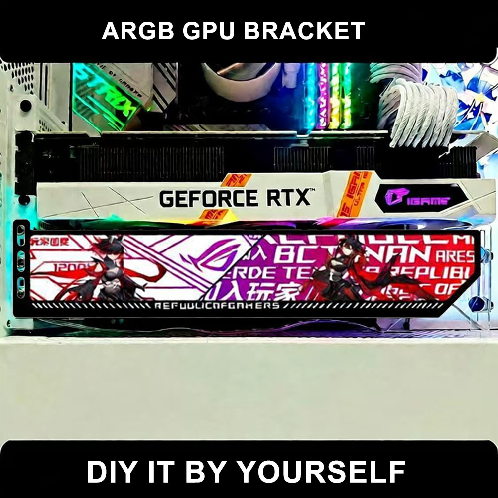 Gaming Card Holder - Personalizza supporto VGA RGB 5V/12V, staffa