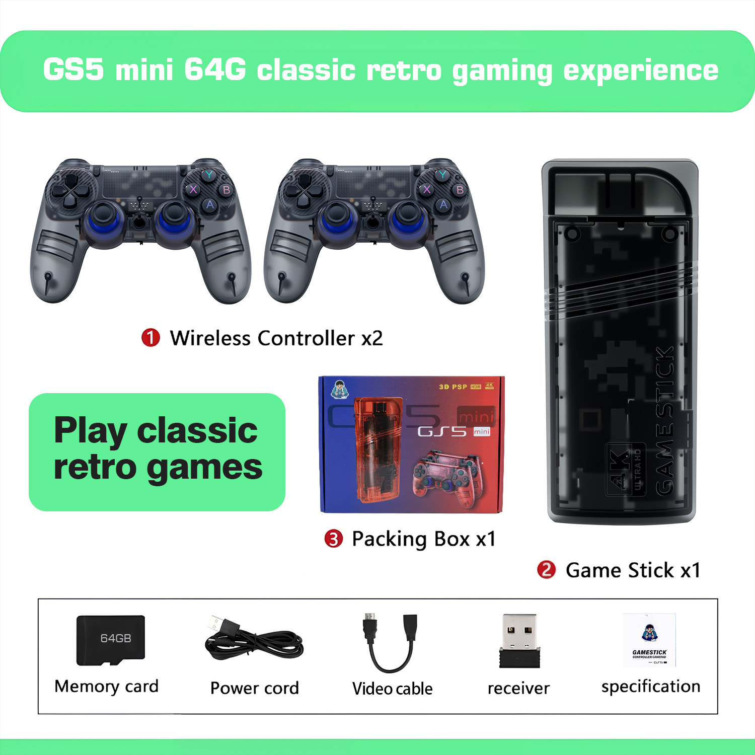 Gaming Console Definition - La console di gioco retrò GS5mini