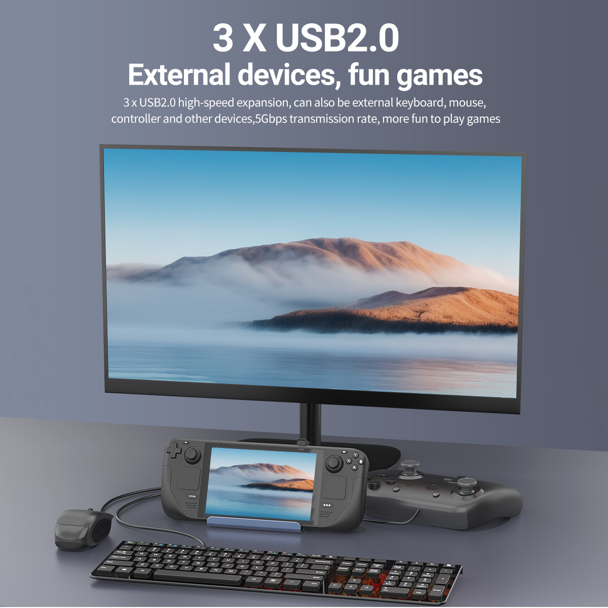 Hub di gioco USB-C 5 in 1, doc - Gaming Console Station recensione e prezzo
