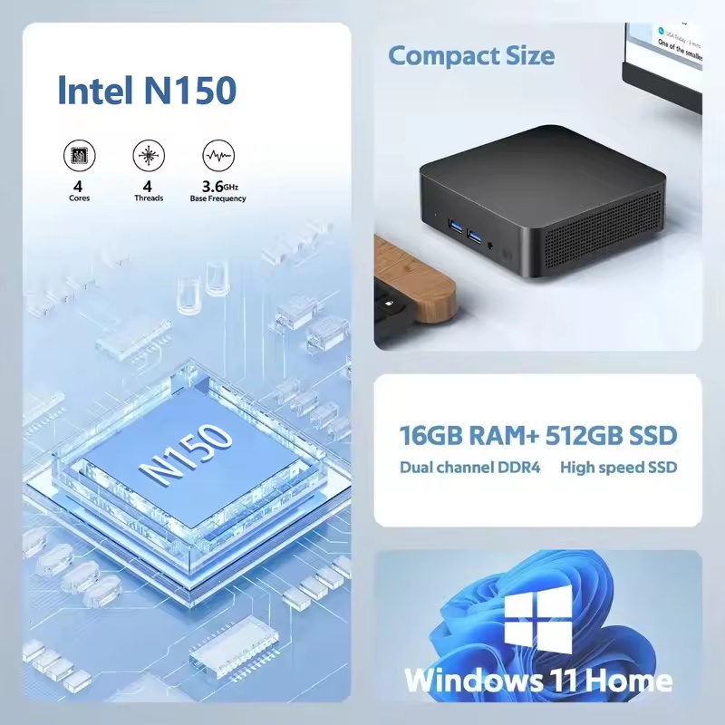 Mini PC Intel N150 2026, Compu - Gaming Console Mini recensione e prezzo